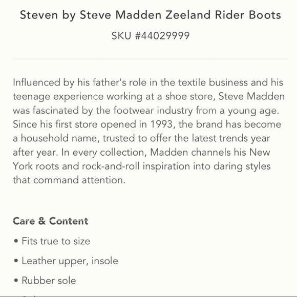 STEVEN by STEVE MADDEN Zeeland Black Riding Boots - Picture 2 of 10